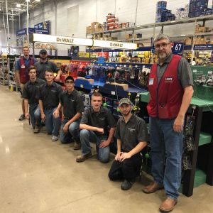 Carpentry Students Lowe's Project