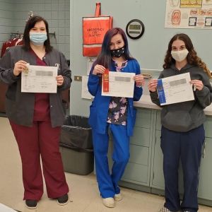 From left, Taylor Namyslosky, Maddie Kosky and Gabrielle Persichitti