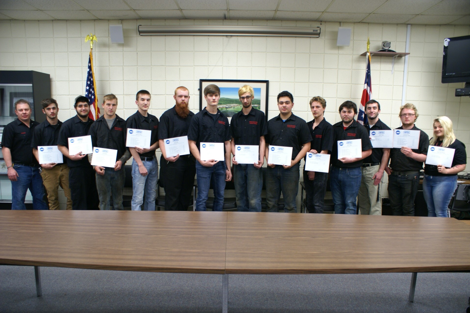 Automotive Technology Students Receiving ASE Certifications